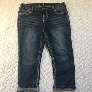 Maurices sz 18 denim capris cropped jeans original fit multiple pockets